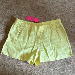 Lilly Pulitzer Yellow High Waist Summer Shorts